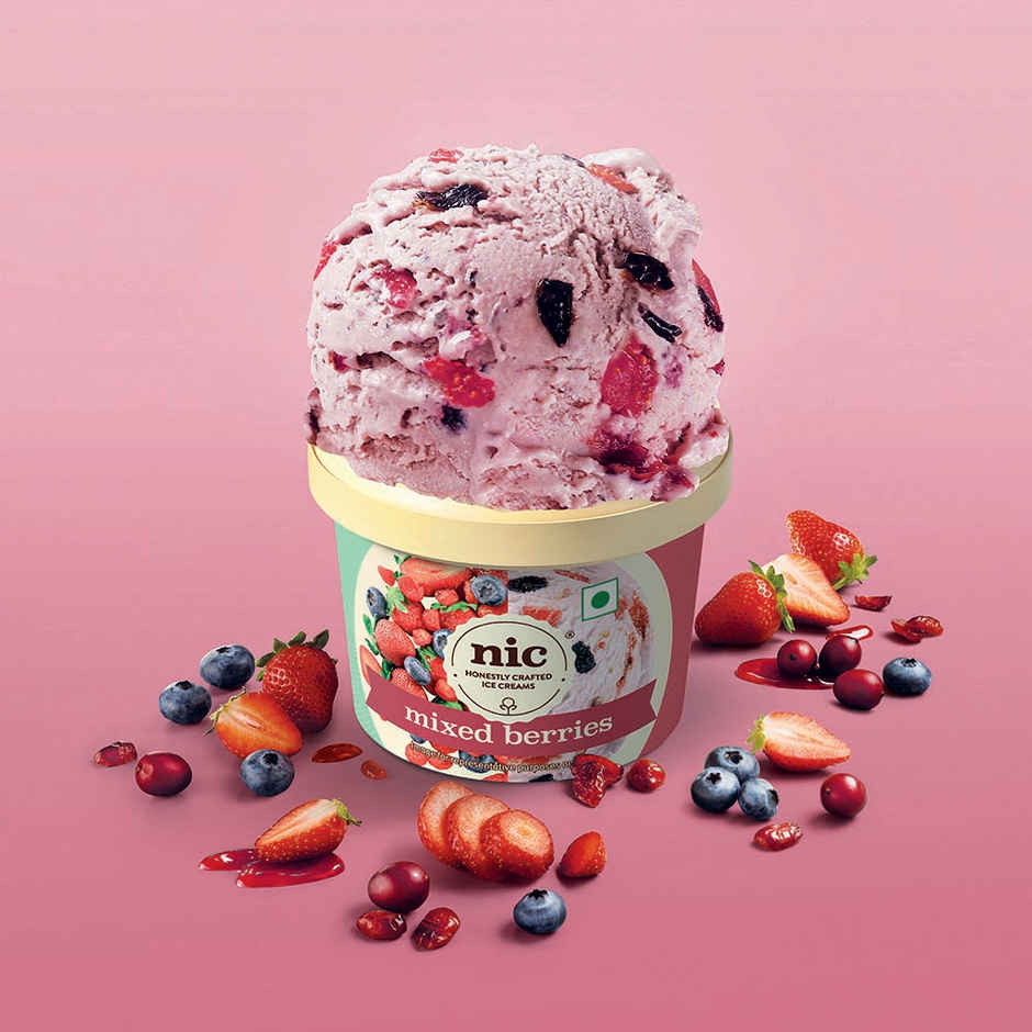NIC Mixed Berries Ice Cream Cup Combo| Preservative Free | No Artificial Flavors