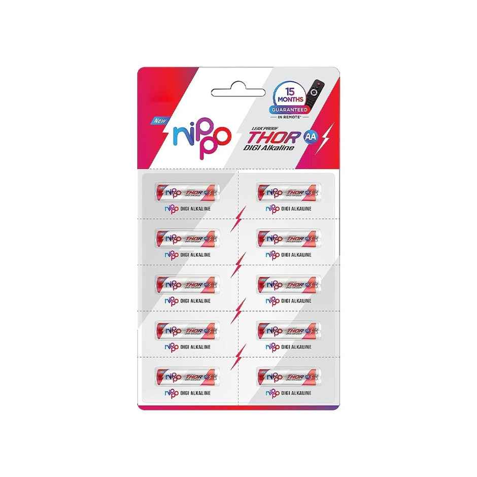 Nippo Thor Alkaline AA Batteries | Pack of 10