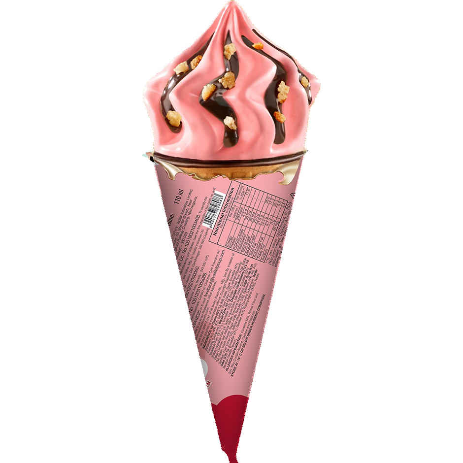 Vadilal Strawberry Swirl Cake Flingo Ice Cream Cone