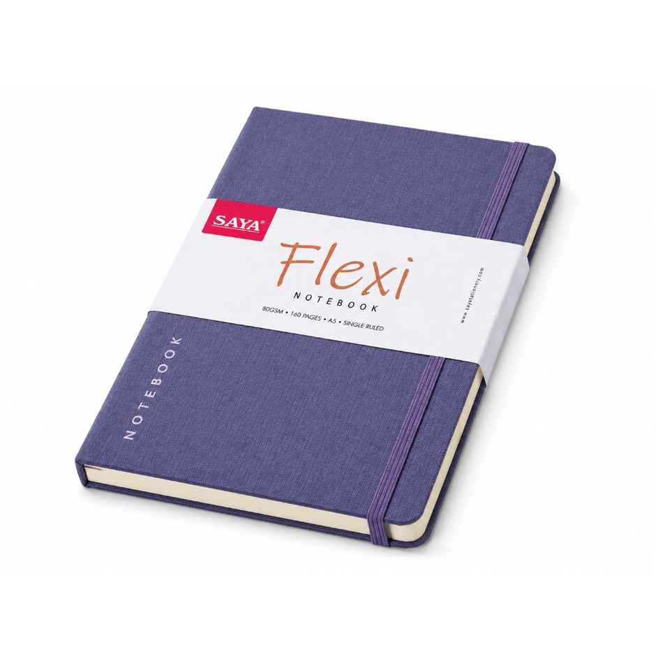 Saya A5 Flexi Notebook | Elastic Closure | Inside Pockets & Premium Writing Paper