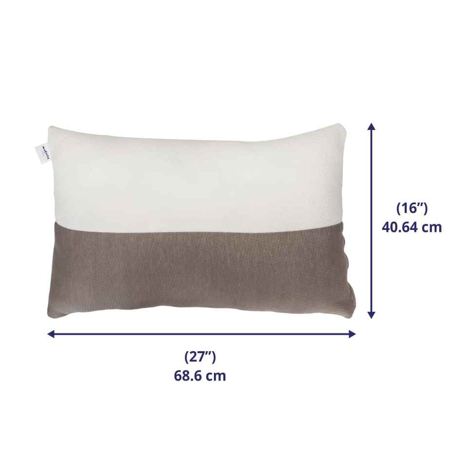 Wakefit Sleeping Pillow | Set of 2 | Height Adjustable | Standard Size 27X16 inch 300 Grms | White & Grey