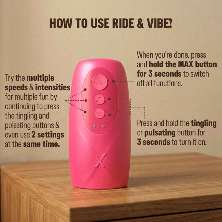 Durex Ride  & Vibe Men's Personal Massager | Vibrating & Rechargeable
