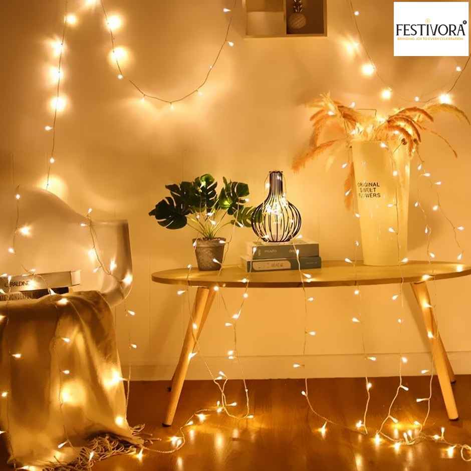 Festivora Warm White Color Pixel Led String Light | Rice Light For Festival & Room Decoration