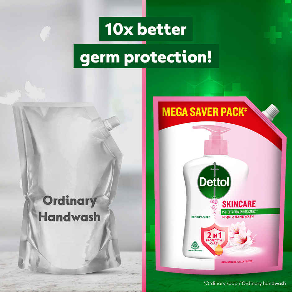 Dettol Liquid Handwash Refill - Skincare Moisturizing Hand Wash Pouch Combo