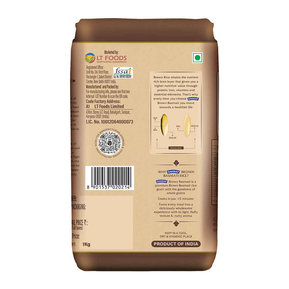Daawat Brown Rice Poly Pouch