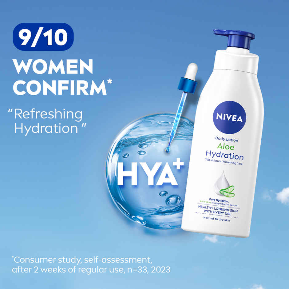 NIVEA Aloe Hydration Body Lotion|Refreshing Hydration|Non Sticky Feel|With Aloe Vera
