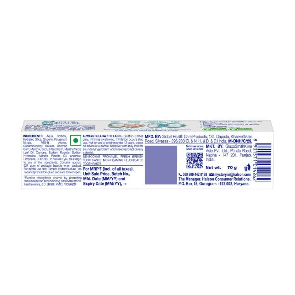 Sensodyne Pronamel Fresh Breath Toothpaste, Active Enamel Strengthening & Complete Care