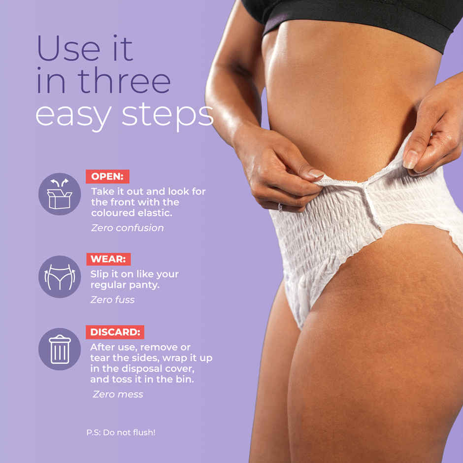 Nua 360 Degree Comfort Disposable Period Panties XL-XXL | Ultra-Absorbent