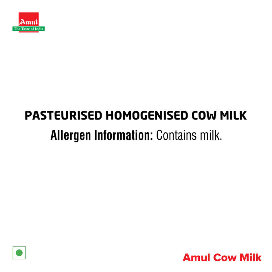 Amul Pasteurised Cow Fresh Milk | Pouch
