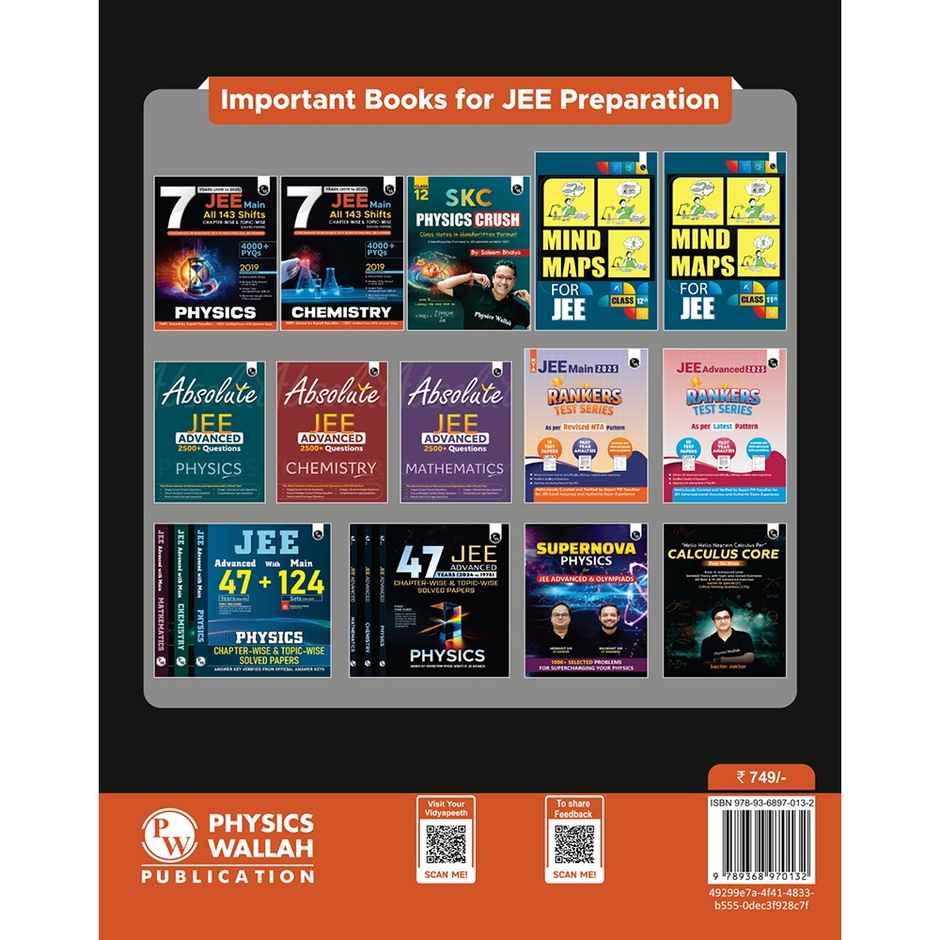 Physics Wallah JEE Main Maths 7 Yrs (2019-2025) Solved PYQs | Topicwise for 2026 Exam