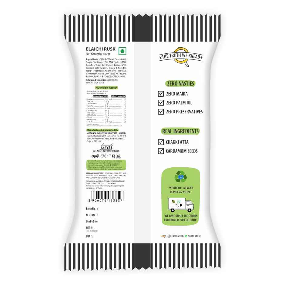 The Baker's Dozen Zero Maida Elaichi Rusk