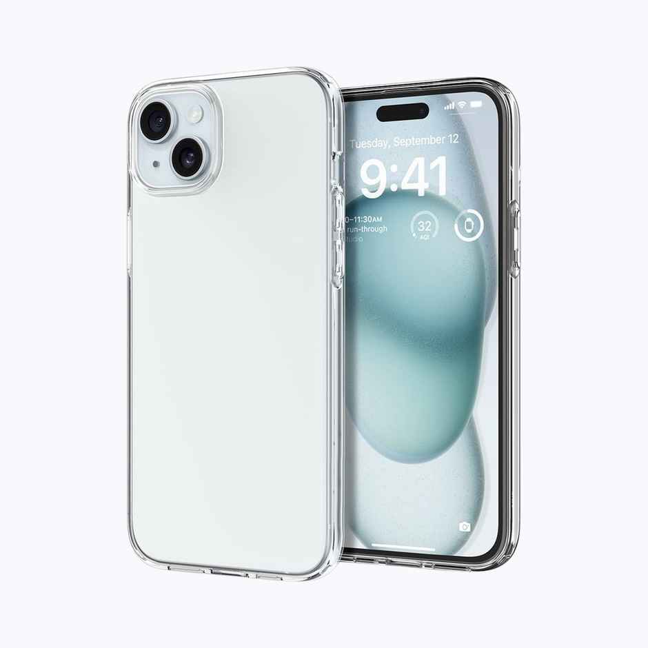 Dubstep Transparent Hybrid Back Cover Case For Iphone 14 (Tpu + Poly Carbonate | Crystal Clear