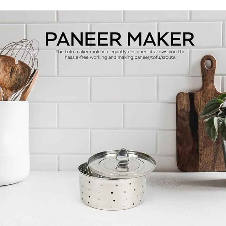 Capsicum Stainless Steel Round Paneer Mould | Paneer Strainer | Paneer Press | Round