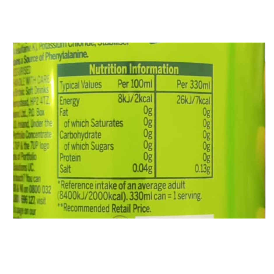 7UP Zero Sugar Soft Drink Can