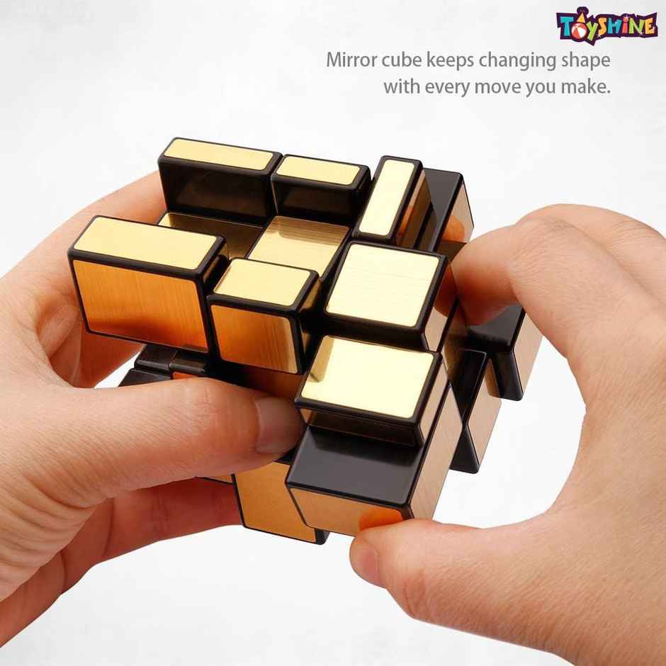Toyshine 3x3x3 Golden Mirror Magic Speed Cube - Stress Relief Puzzle for Kids & Adults