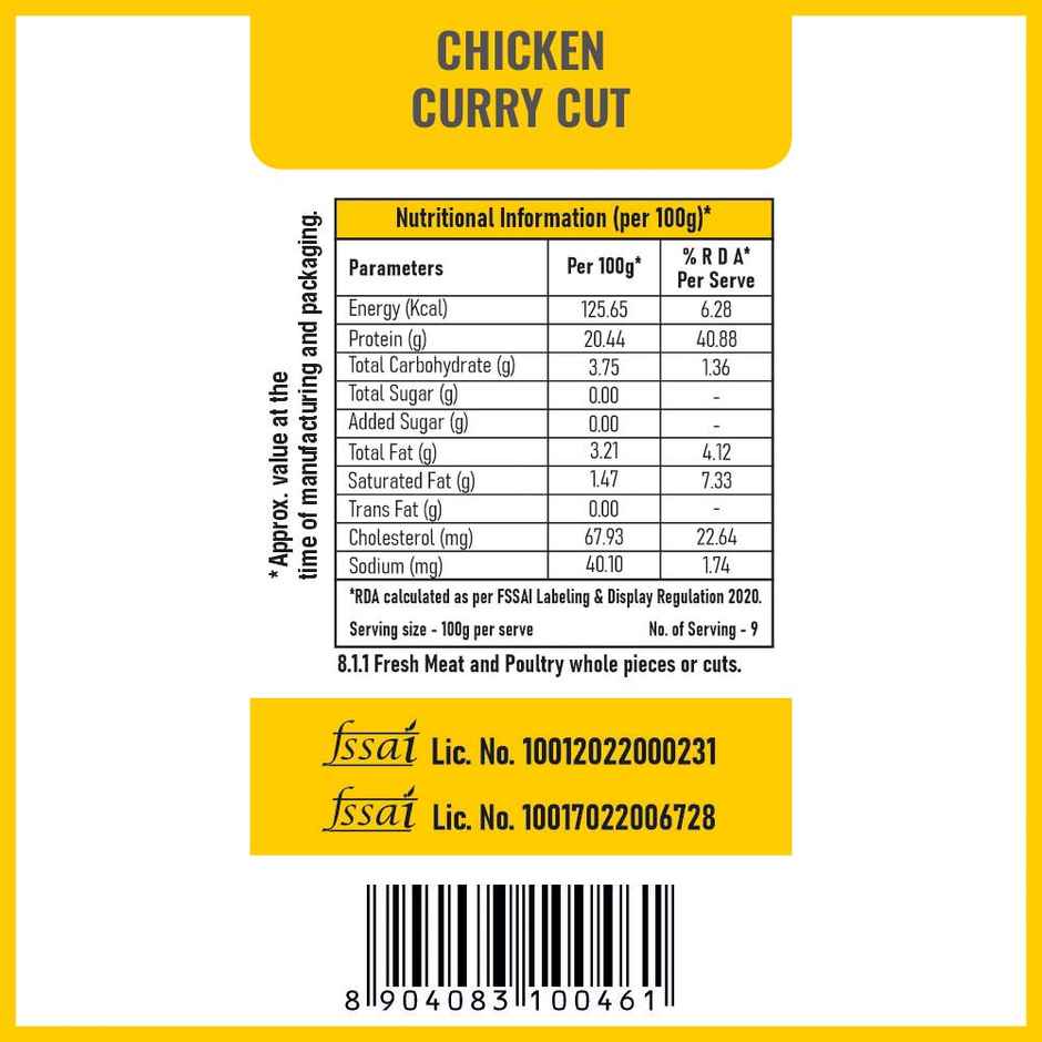 Zorabian Chicken Curry Cut without Skin | High Protein | Preservative-Free | Hormone-Free