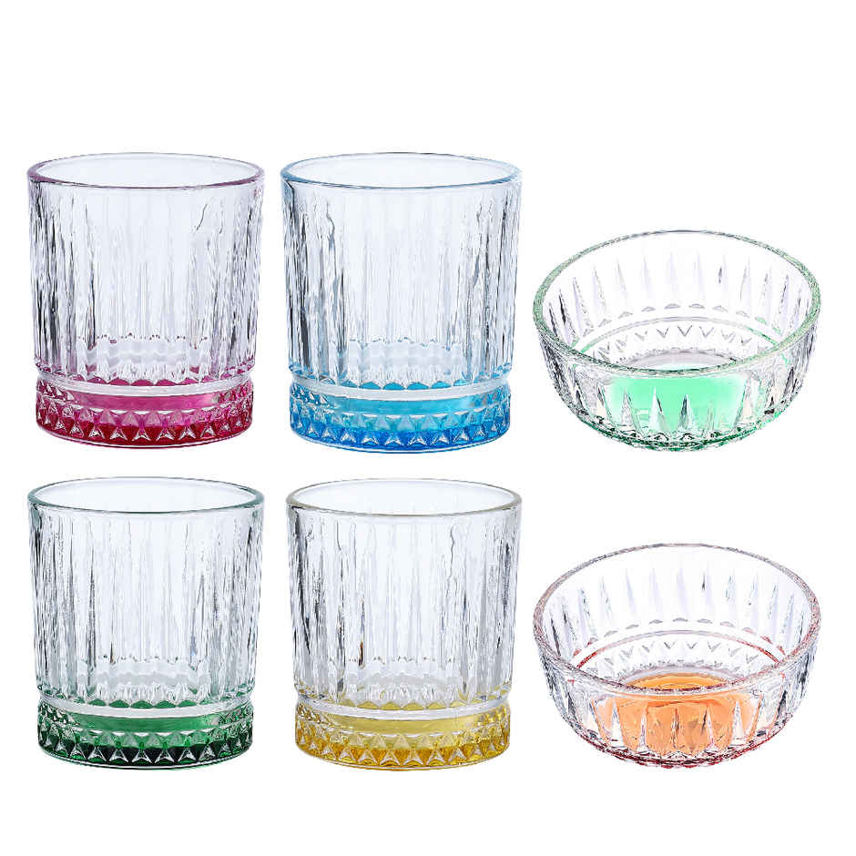 Sanjeev kapoor DUBAI COLORED PARTY SET | 4 pcs 330 ml + 2 pcs 300 ml
