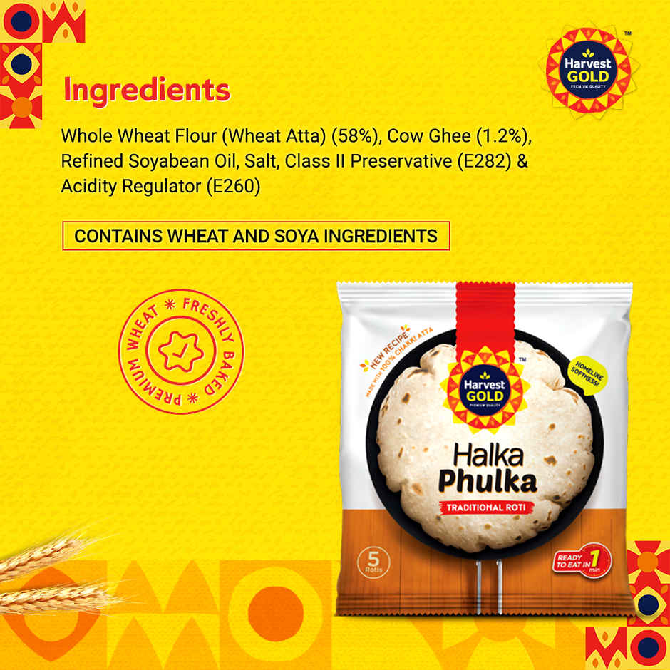 Harvest Gold Halka Phulka Ready to Cook Rotis