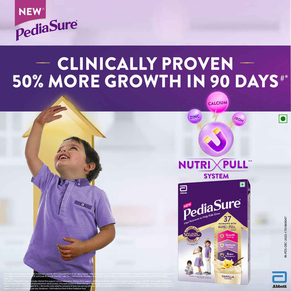 PediaSure Scientifically Designed Vanilla Drink Mix| For 2 - 6 years Kids