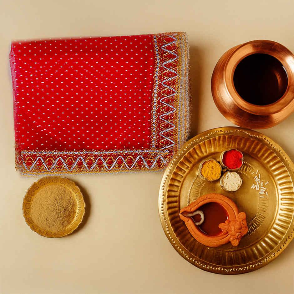 Darshana Red Chunni | Shubhkart