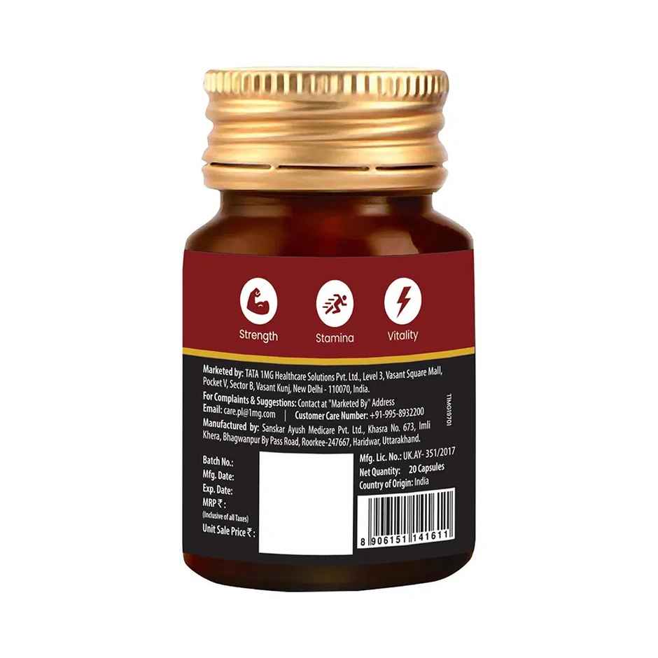Tata 1mg Tejasya Shilajit Gold+ Capsule Pack Of 20 Capsules