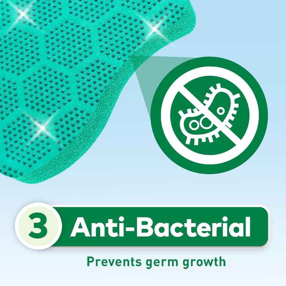 Scotch-Brite Scrub Dots - Stays Fresh, Rinses Clean for Superior Hygiene (Pack of 2) Combo    