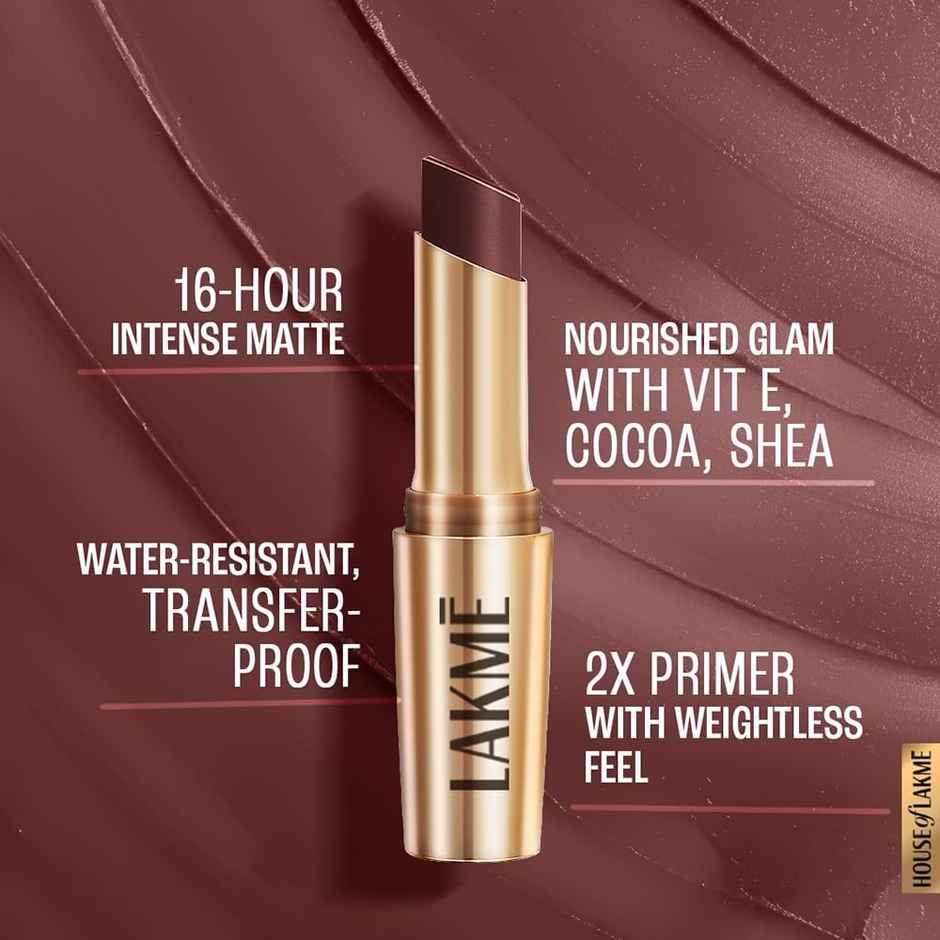 Lakme 9To5 Powerplay Priming Matte Lipstick - Sangria Weekend