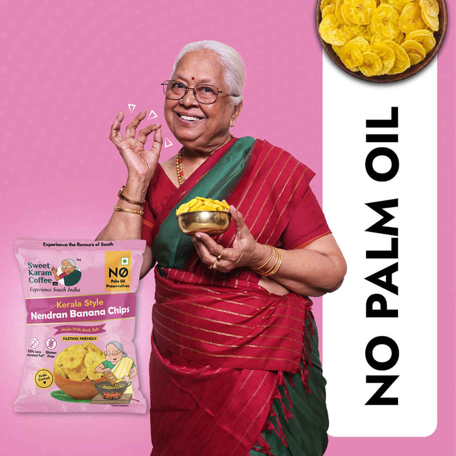 Sweet Karam Coffee Rock Salt Nendran Banana Chips - Fasting (Vrat) Special