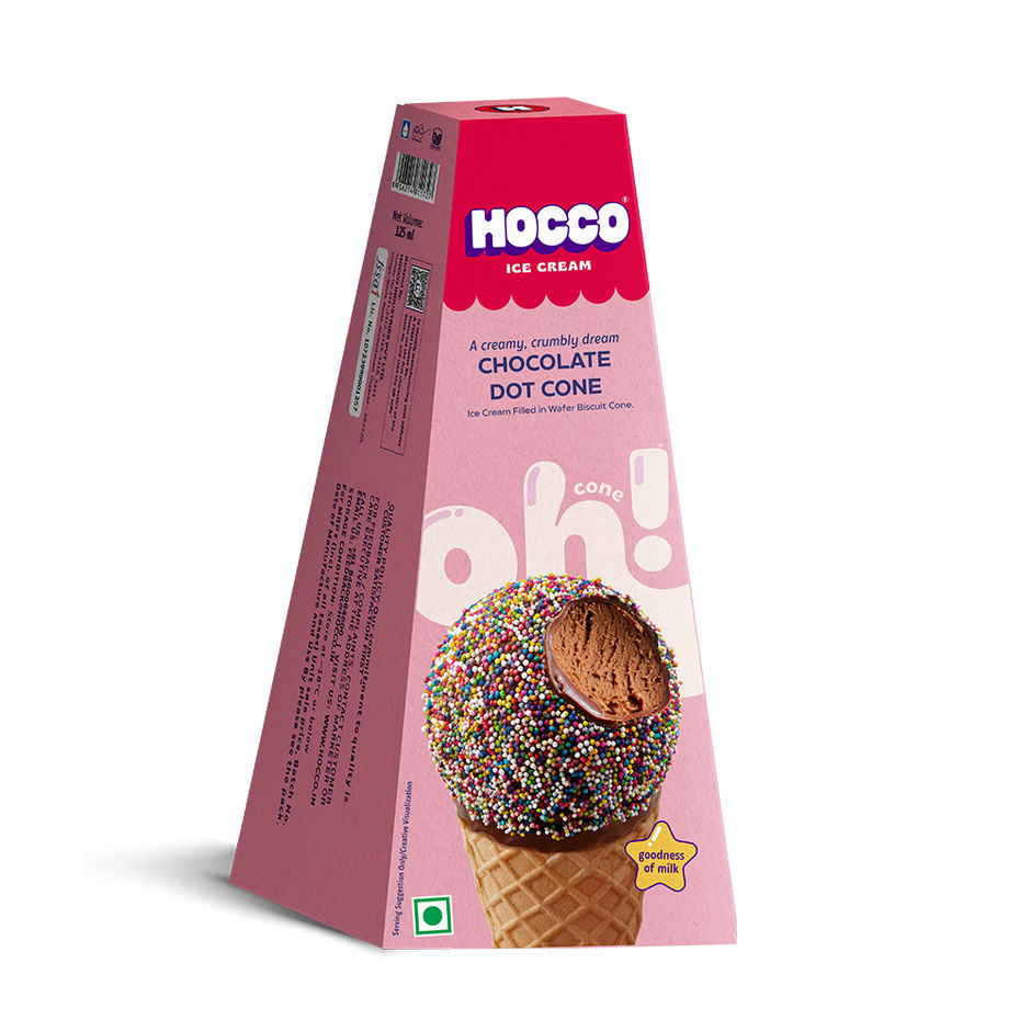 Hocco Chocolate Dot Ice Cream Cone