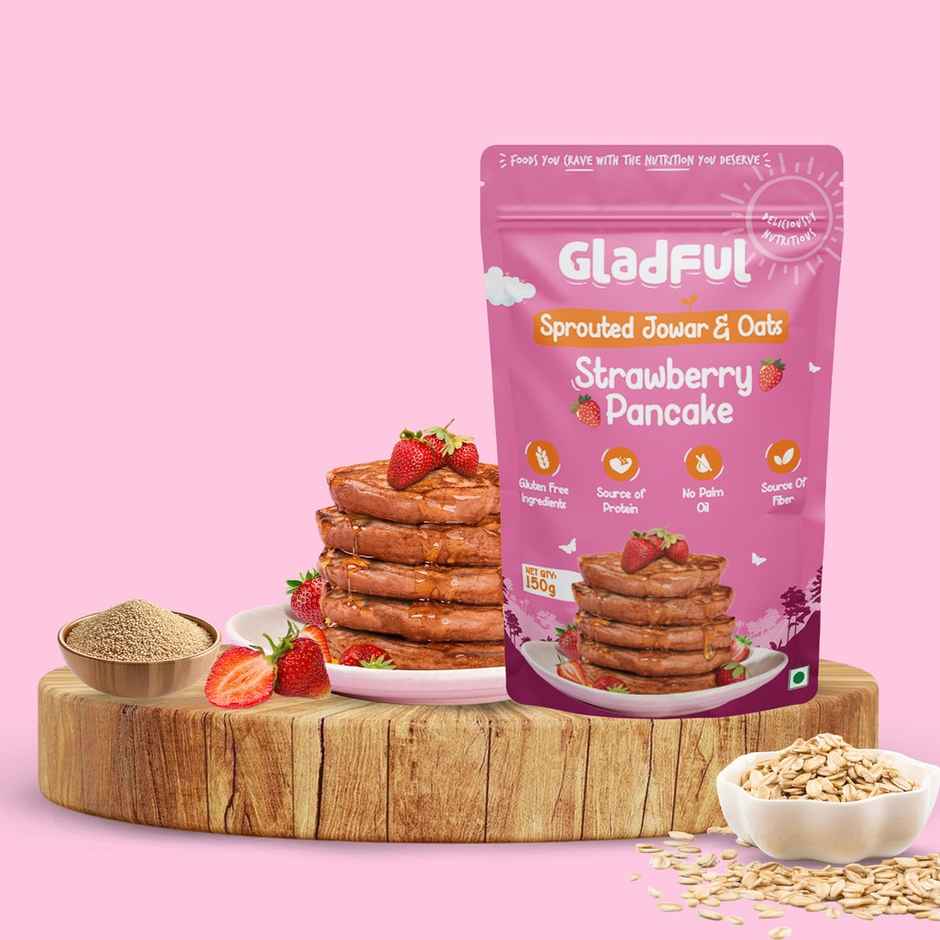 Gladful Strawberry Pancake Jowar and Oats Mix
