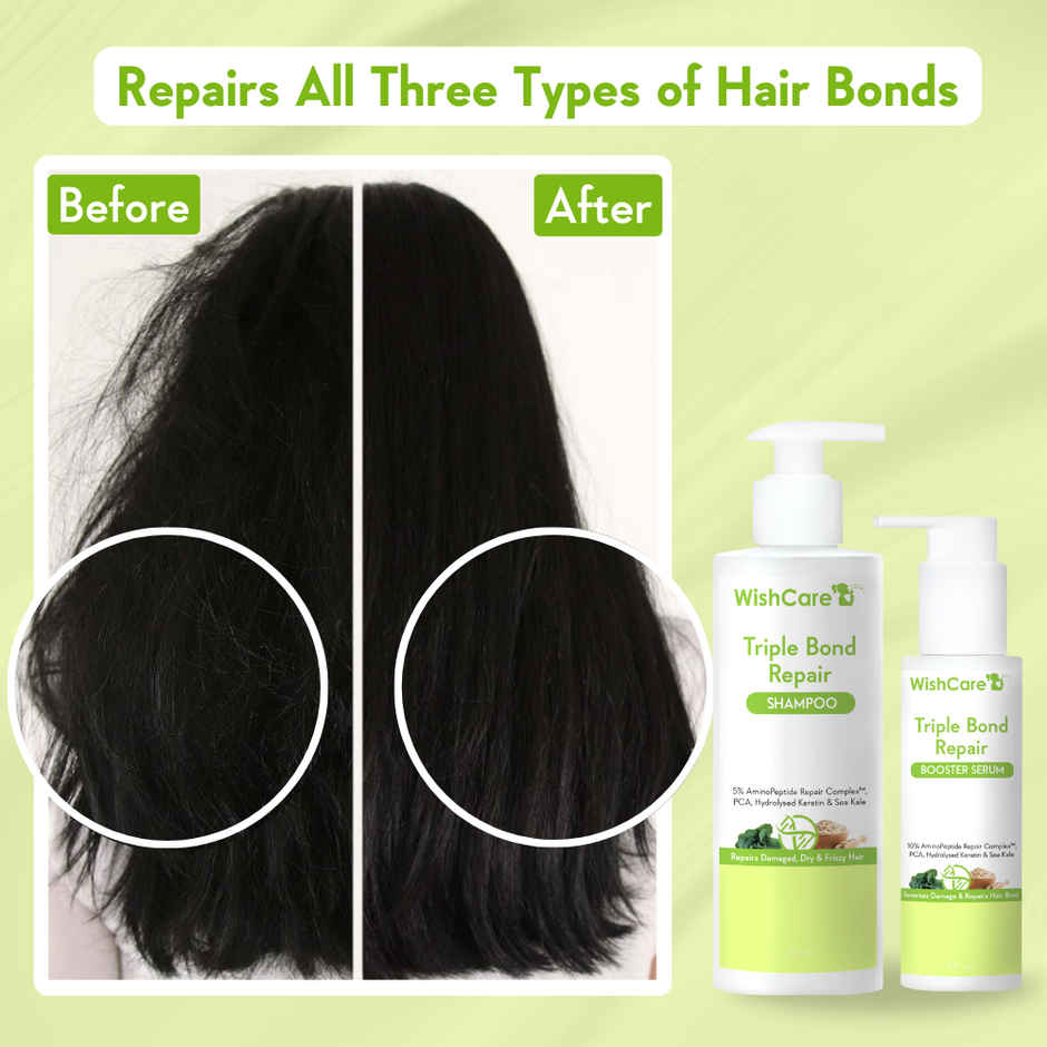 Wishcare Triple Bond Repair Booster Serum 10% Aminopeptide Complex - Repairs Damaged & Frizzy Hair