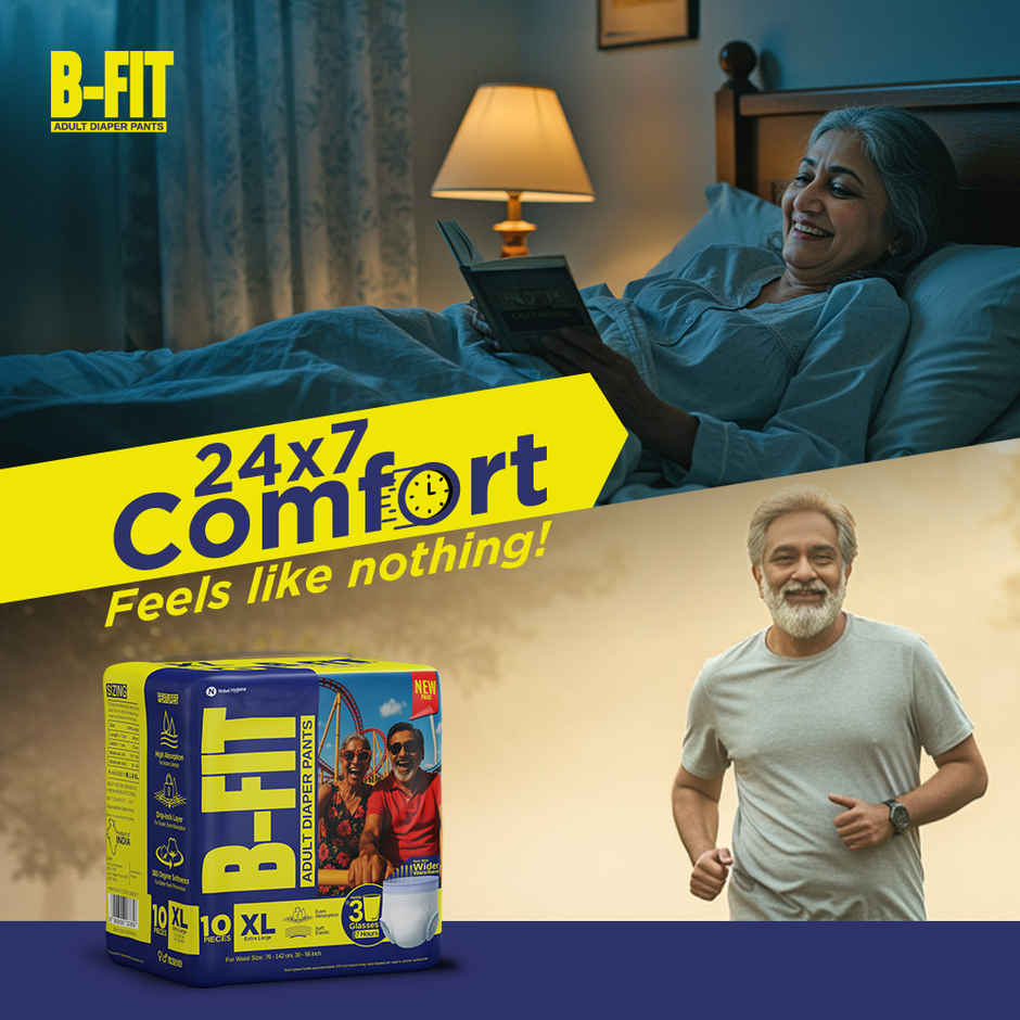 B-FIT Adult Diaper Pant | Regular Type | XL | 30 - 56 inch