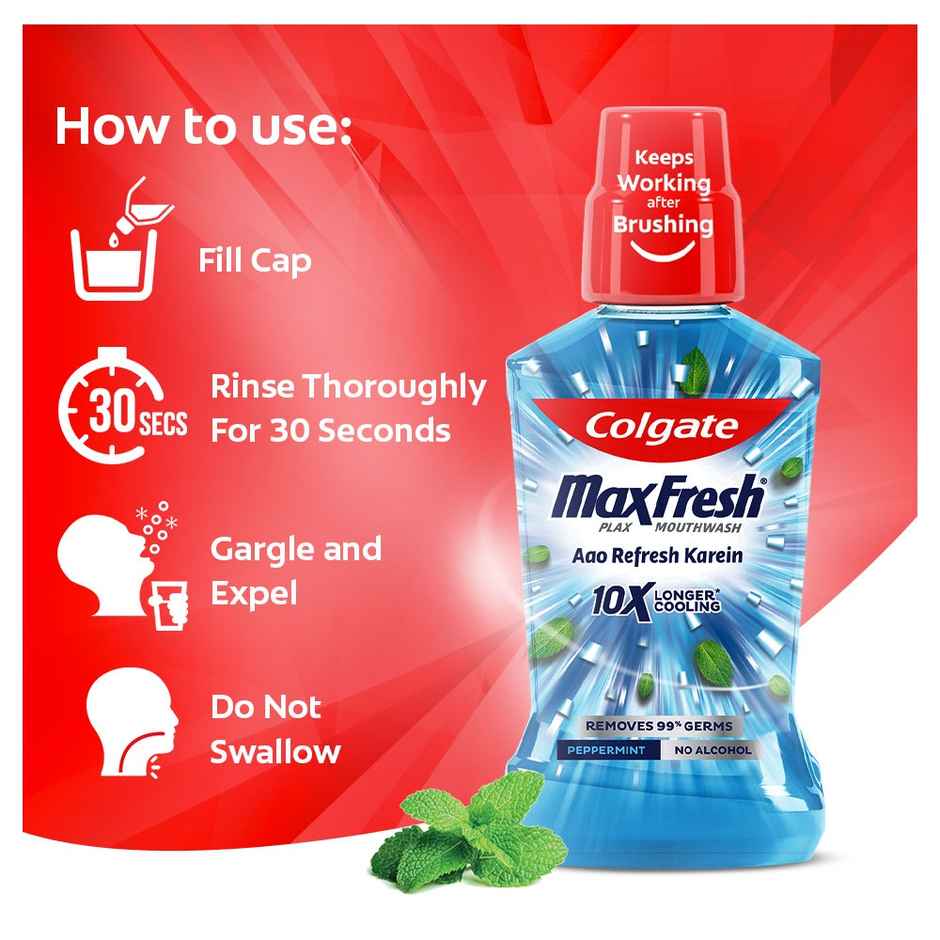 Colgate Max Fresh Plax Mouthwash Peppermint
