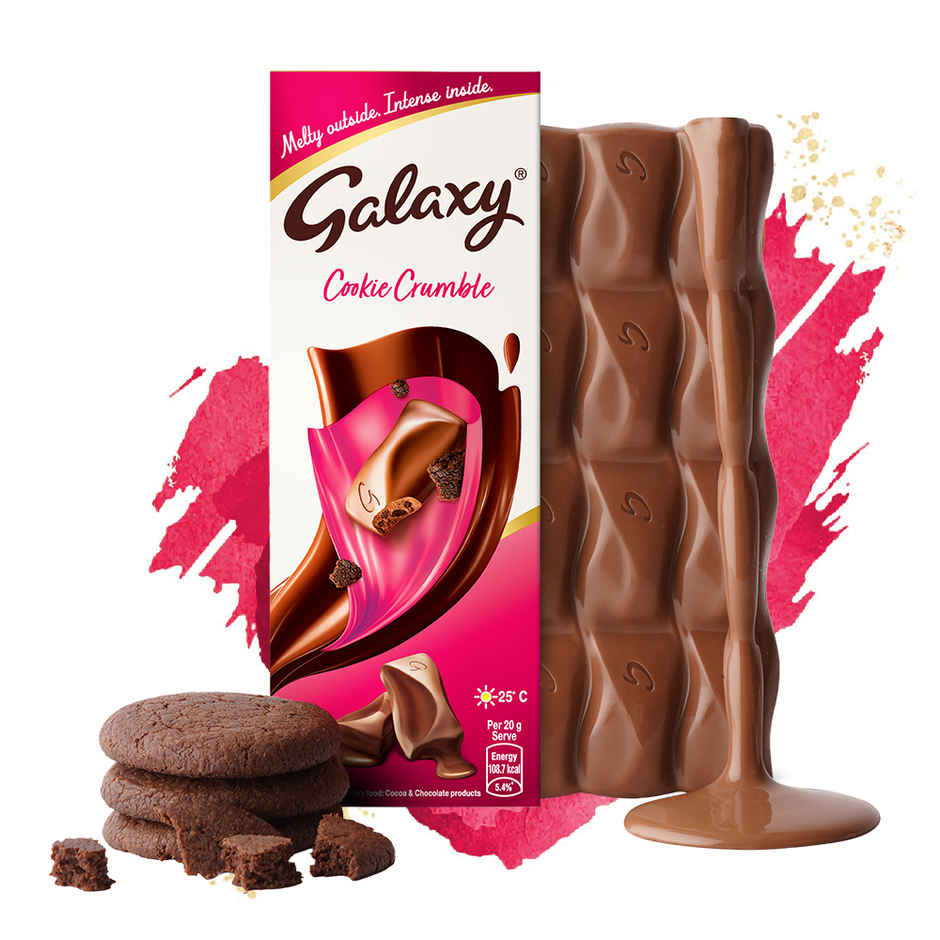 Galaxy Cookie Crumble Milk Chocolate Bar & Pringles Potato Chips Tangy Tomato Twist Flavour | Combo