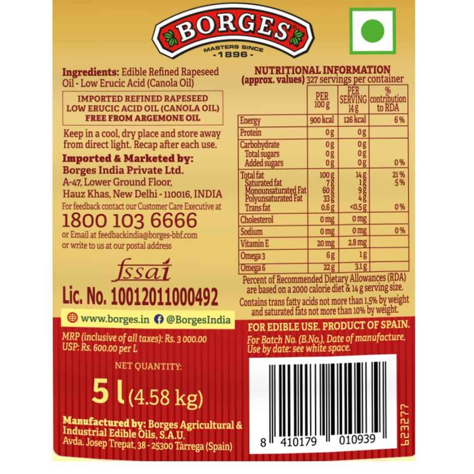 Borges Canola - Oil | Bottle