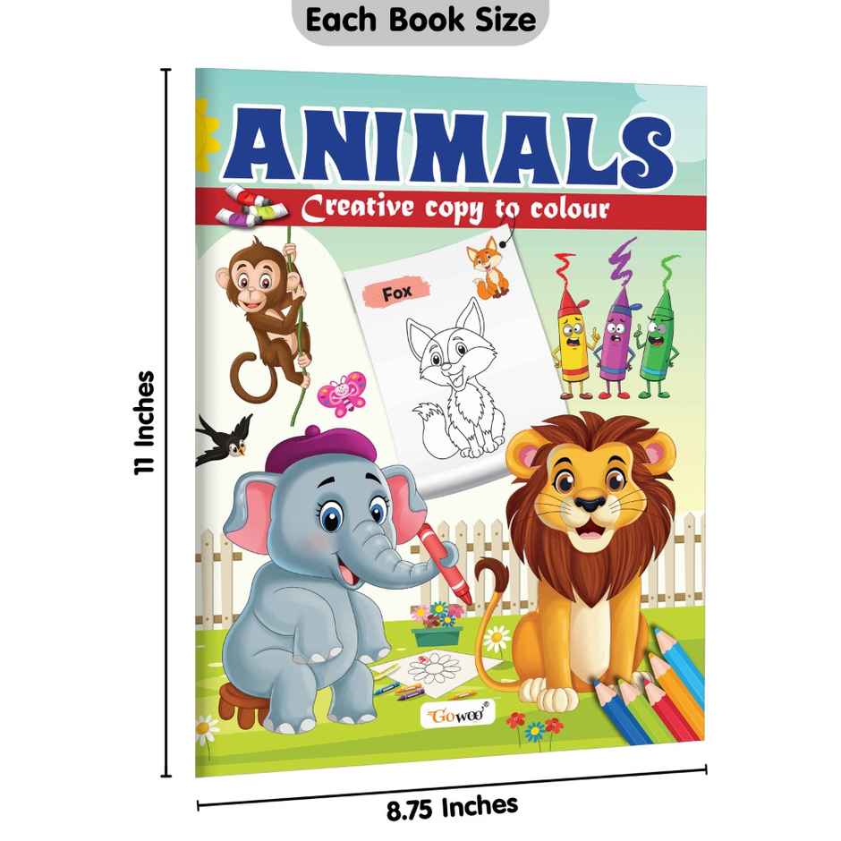Animals-Creative Copy To Colour | Kids Copy Colouring Book | Fun Educational Coloring Book