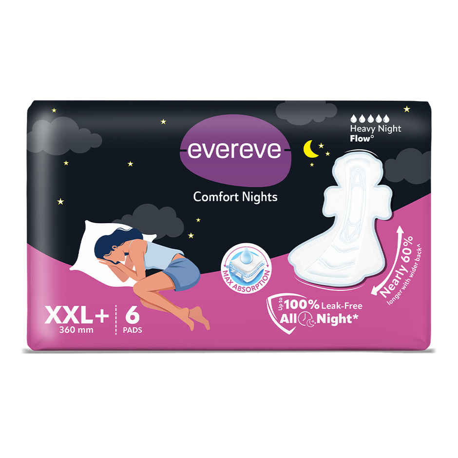 Evereve Comfort Nights Sanitary Pads 2XL | 360mm 60 Longer