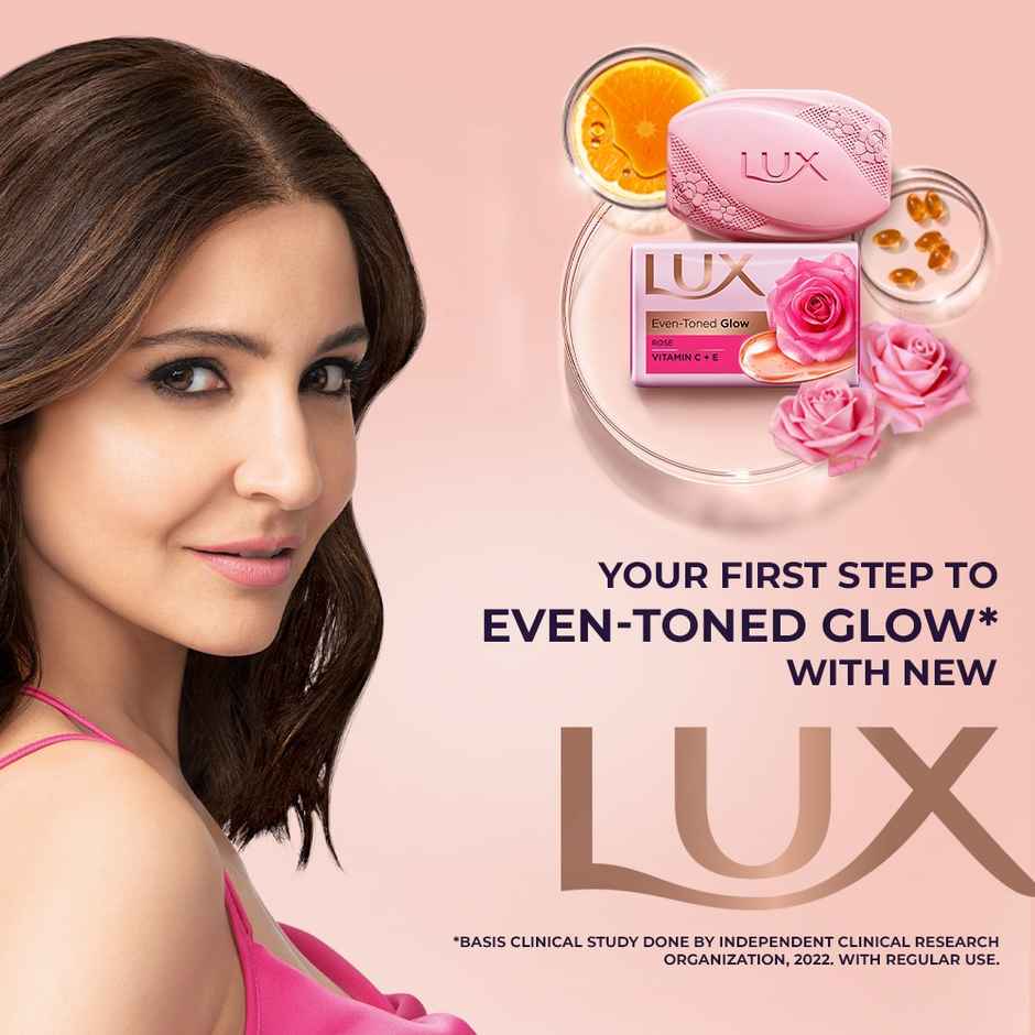 Lux Even-Toned Glow Bathing Soap infused with Vitamin C & E For Superior Glow Offer
