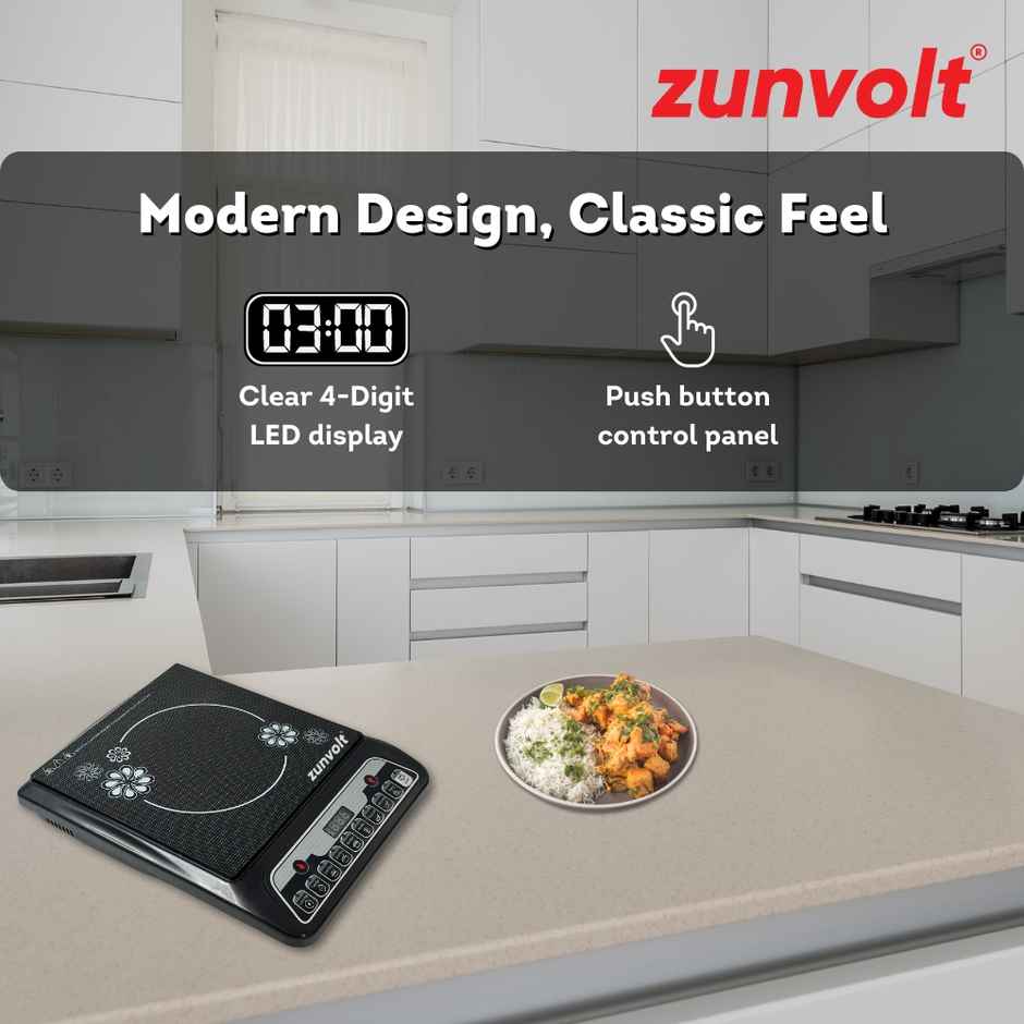 ZunVolt 2000 W Crystal Push Induction Cooktop