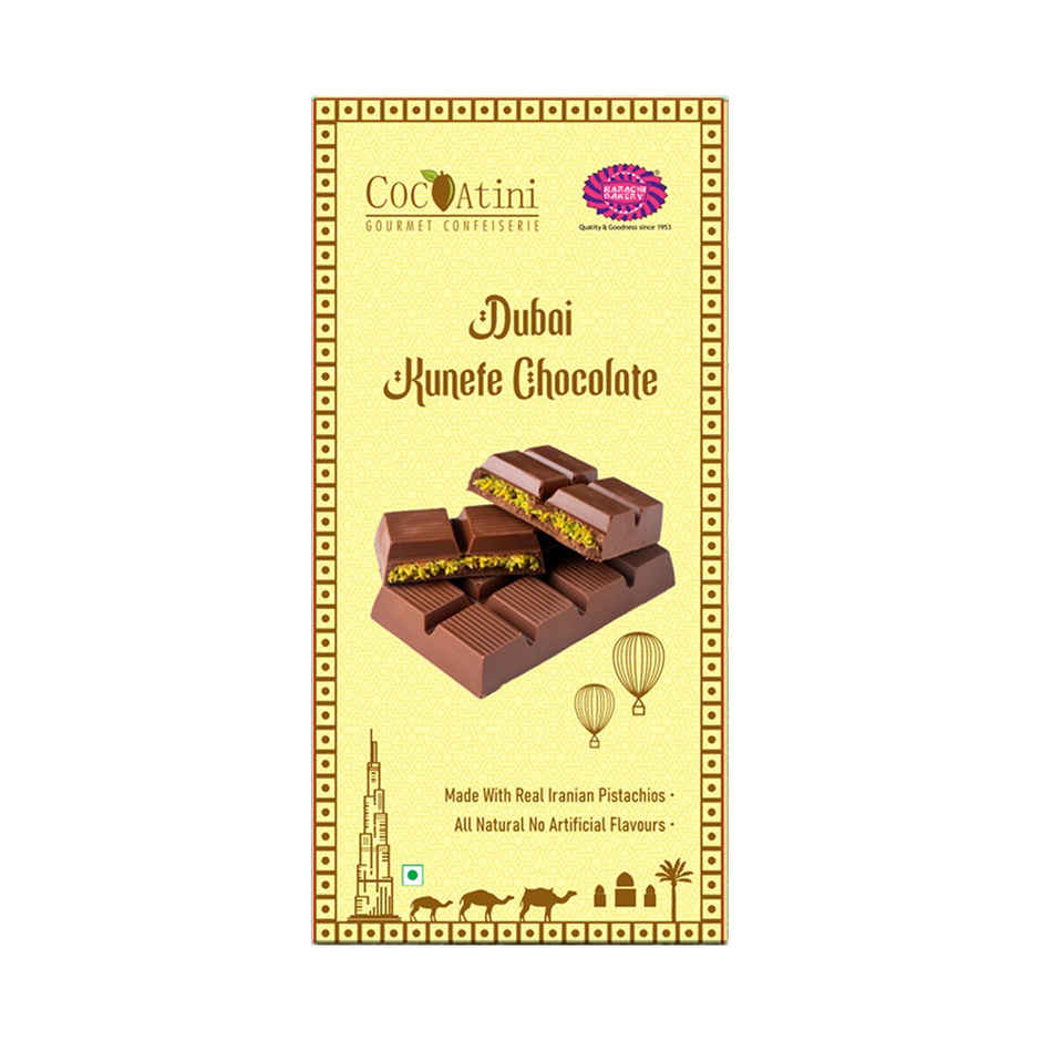 Karachi Bakery Dubai Kunefe/Kunafa Milk Chocolate Bar