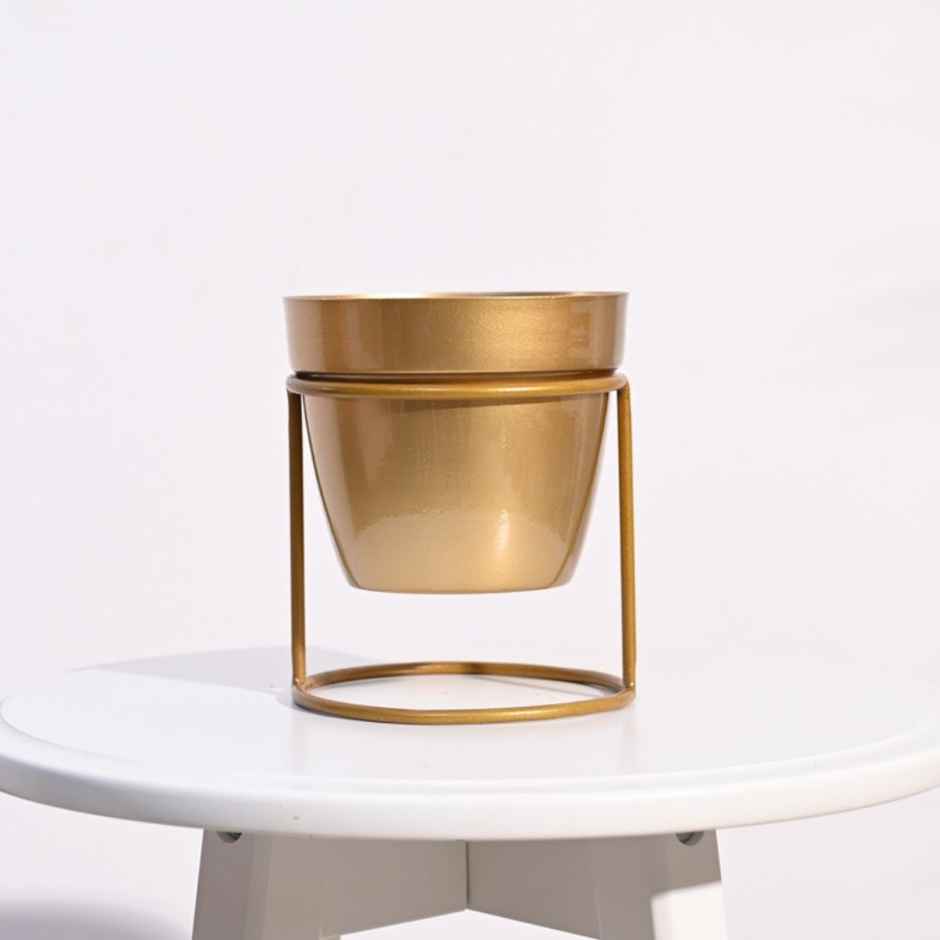 Ugaoo NYX Floor Planter for Home & Balcony Garden | Gold