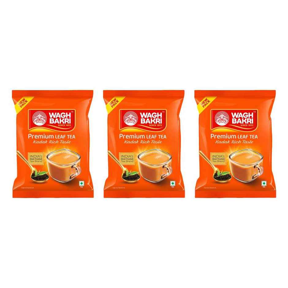 Wagh Bakri Premium Assam Leaf Tea Bold, Aromatic Kadak Chai Combo