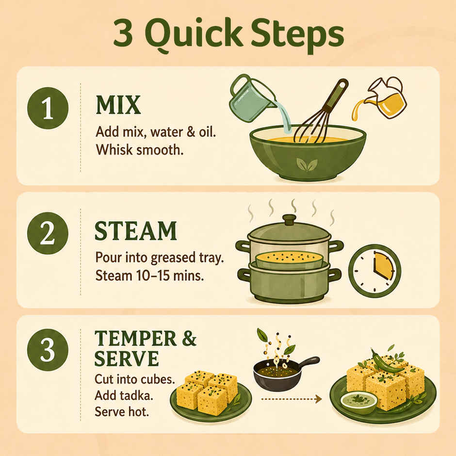 Organic Tattva Khaman Dhokla Ready Mix