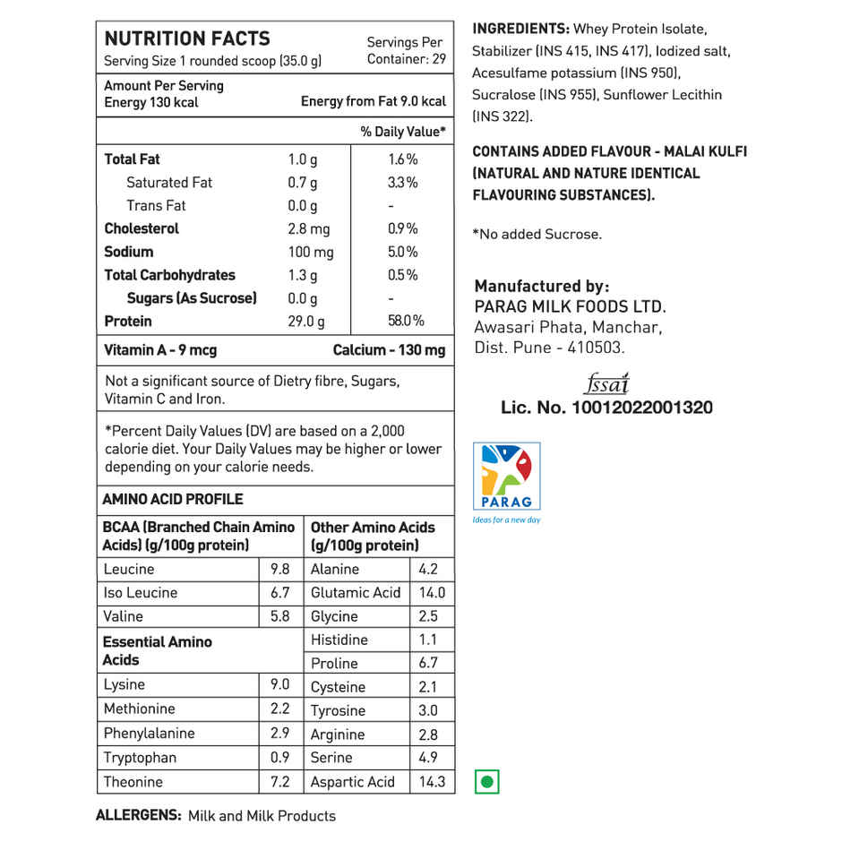 Avvatar Isorich Protein Malai Kulfi