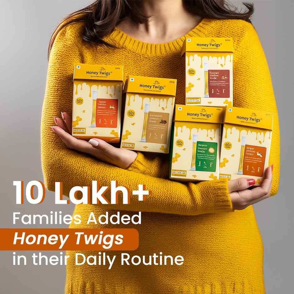 Honey Twigs Lemon Infused Honey | 30 Twigs Pack
