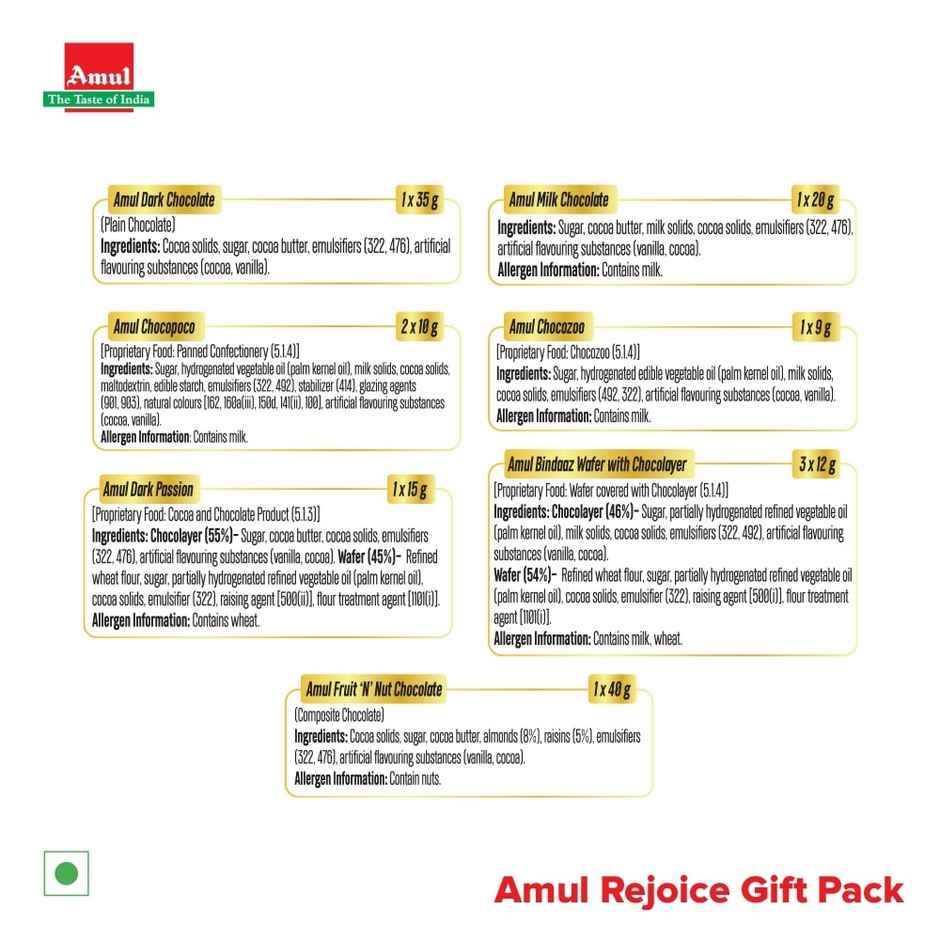 Amul Rejoice Chocolate Gift Pack | Ready-to-Gift Chocolate Selection | Amul