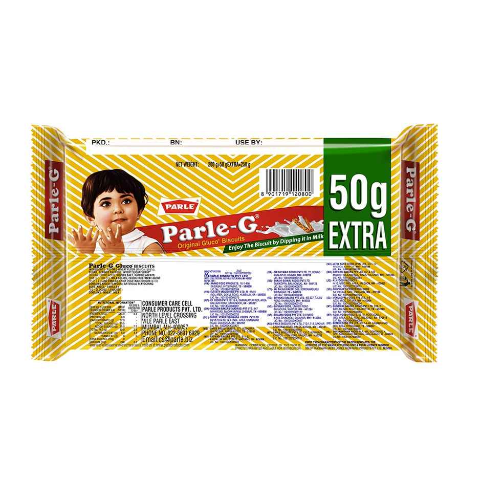 Parle G Original Milk Glucose Biscuits Combo