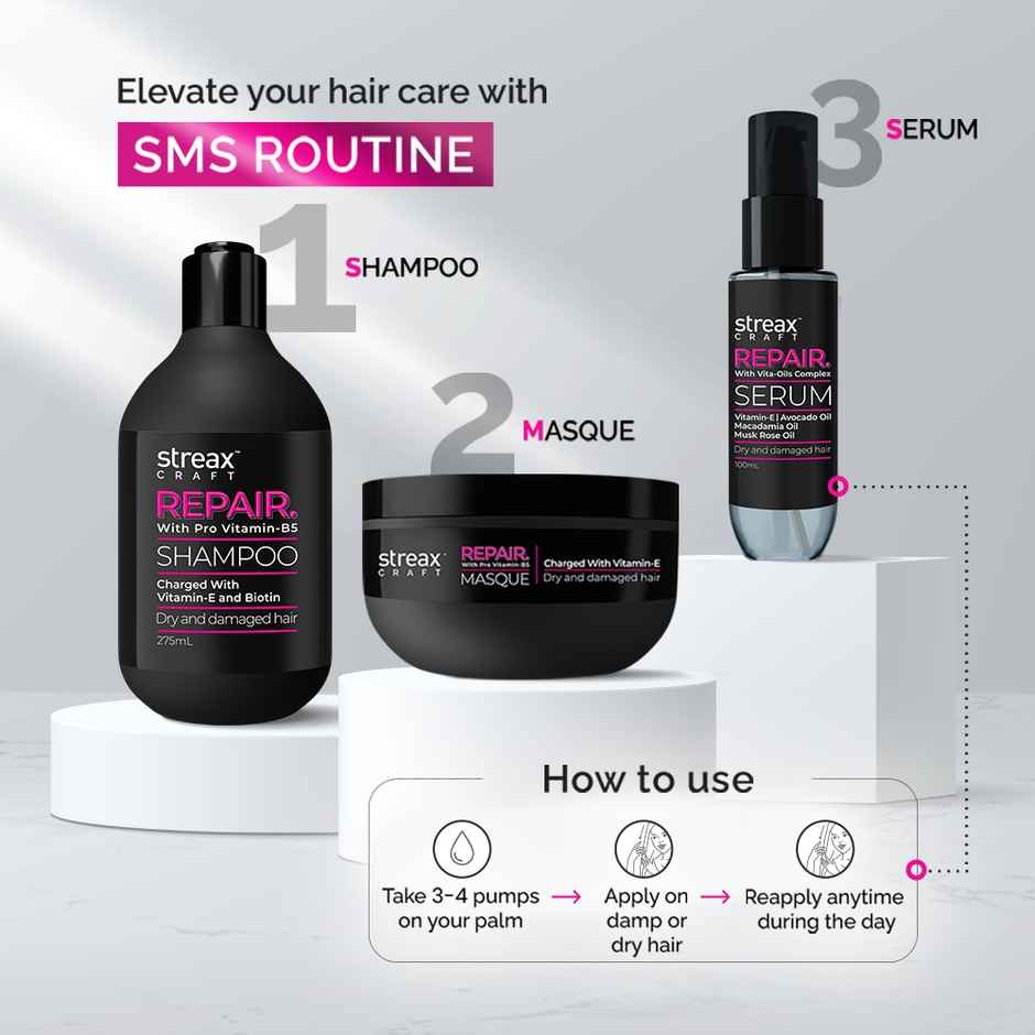 Streax Craft Repair Hair Serum For Dry And Damaged Hair