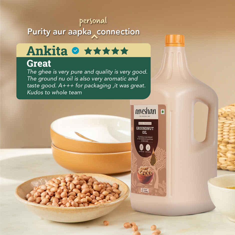 Anveshan Groundnut (Peanut) Wood Pressed Oil | Healthy Cooking Oil