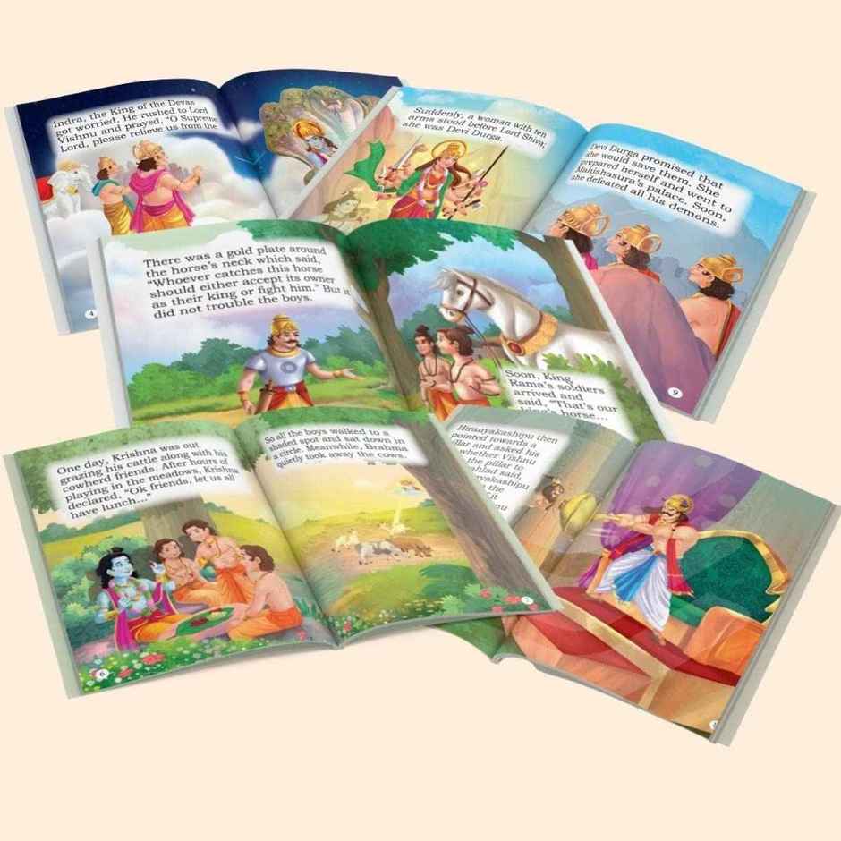 Mythology Tales - Story Book for Kids (Illustrated) (Set of 10 Books)